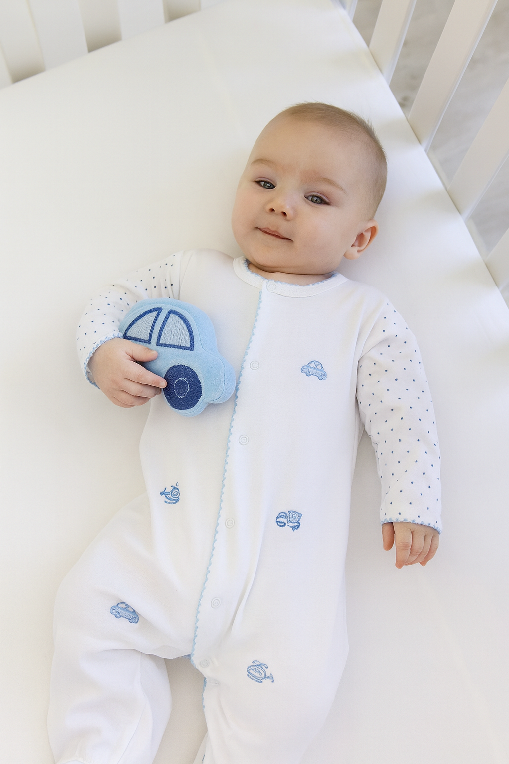 Baby Boy's Pima Cotton "Transport" Converter Gown