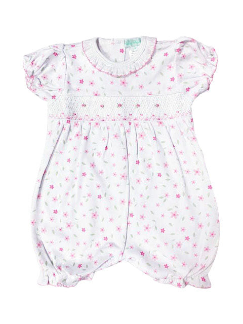 Small Flower Print Pima Cotton Romper - Little Threads Inc. Children's Clothing