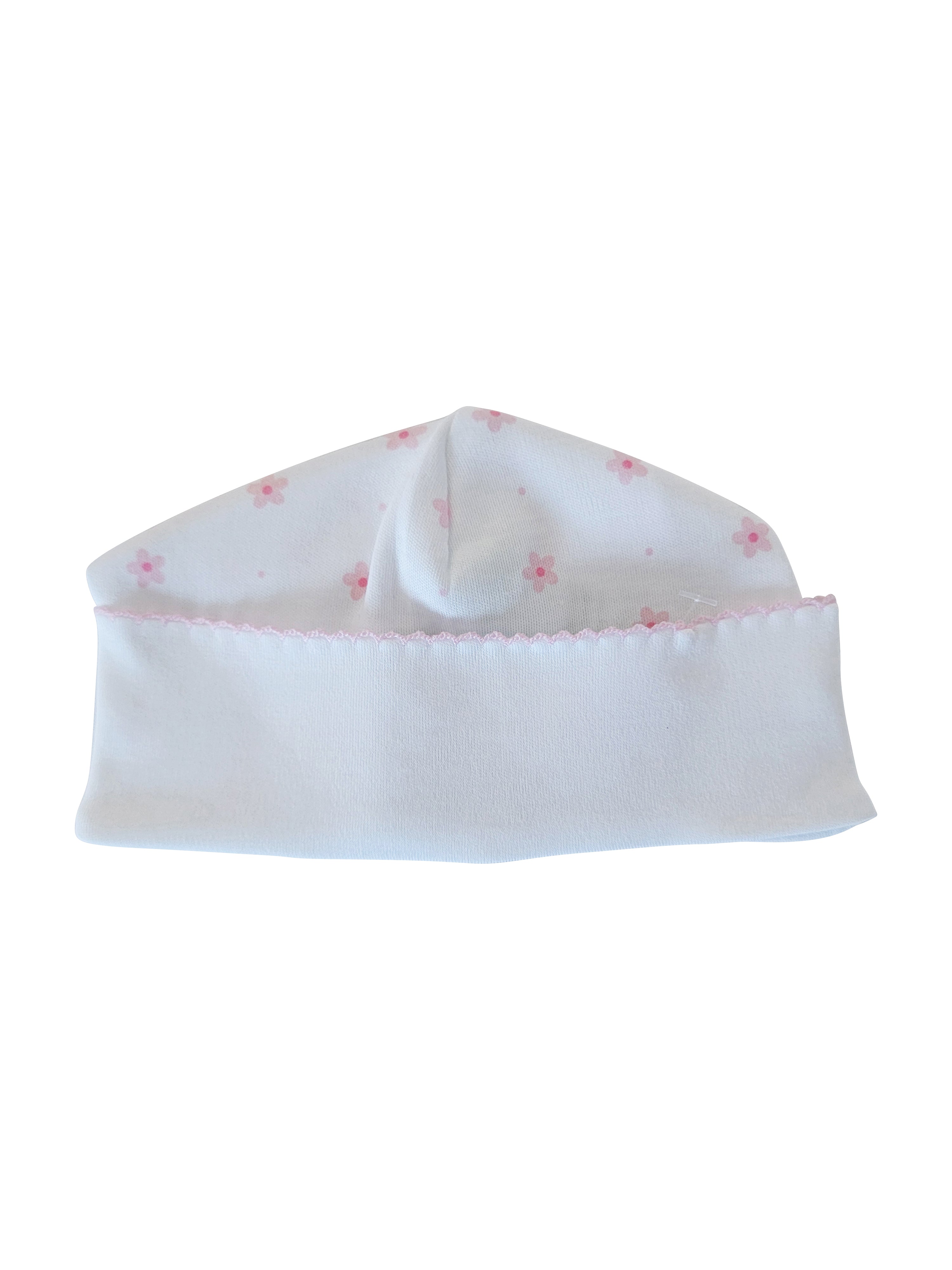 Baby Girl's Pink Flower Print Pima Cotton Hat - Little Threads Inc. Children's Clothing