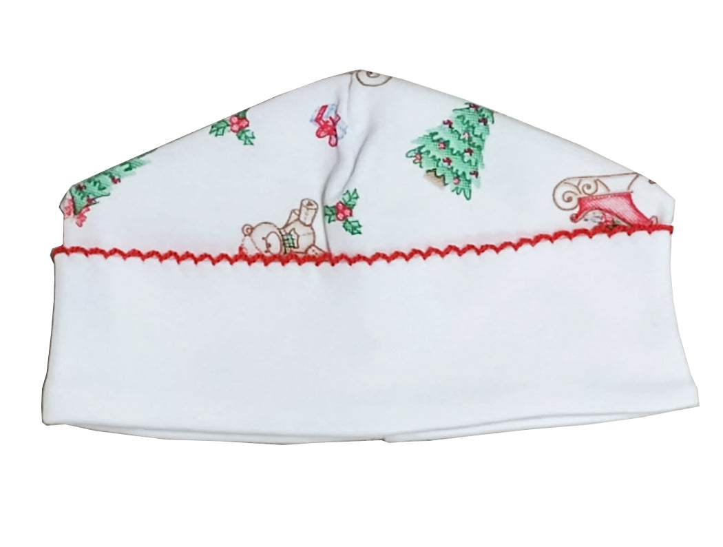 Baby Girl's "Christmas Teddy Bear" Hat - Little Threads Inc. Children's Clothing