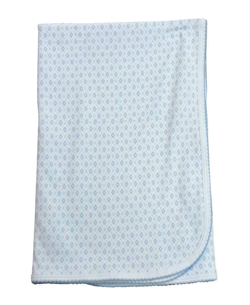 Blue Argyle with dot Baby Blanket - Little Threads Inc. Children's Clothing