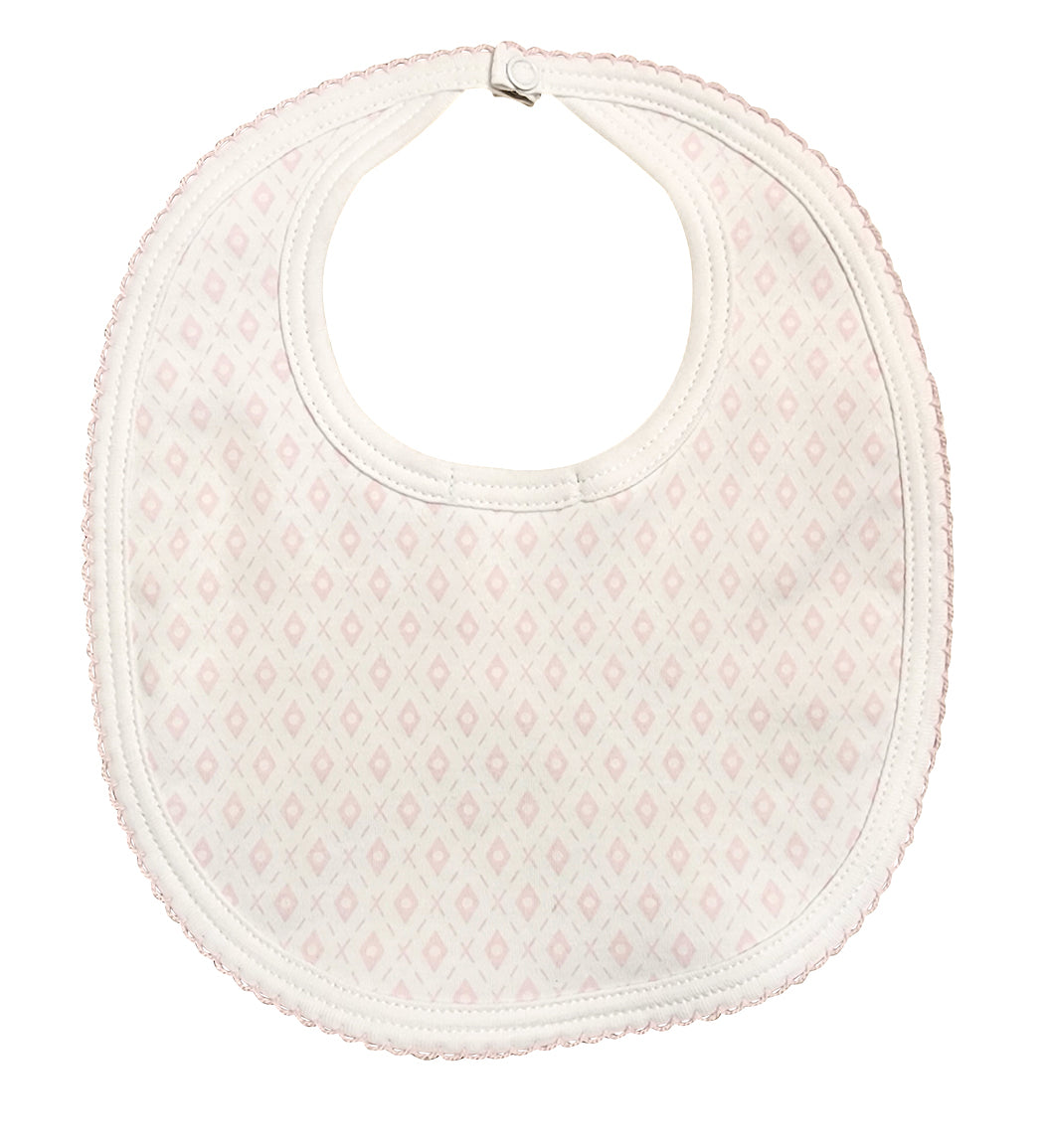 Pink Argyle with dot Baby Bib - Little Threads Inc. Children's Clothing