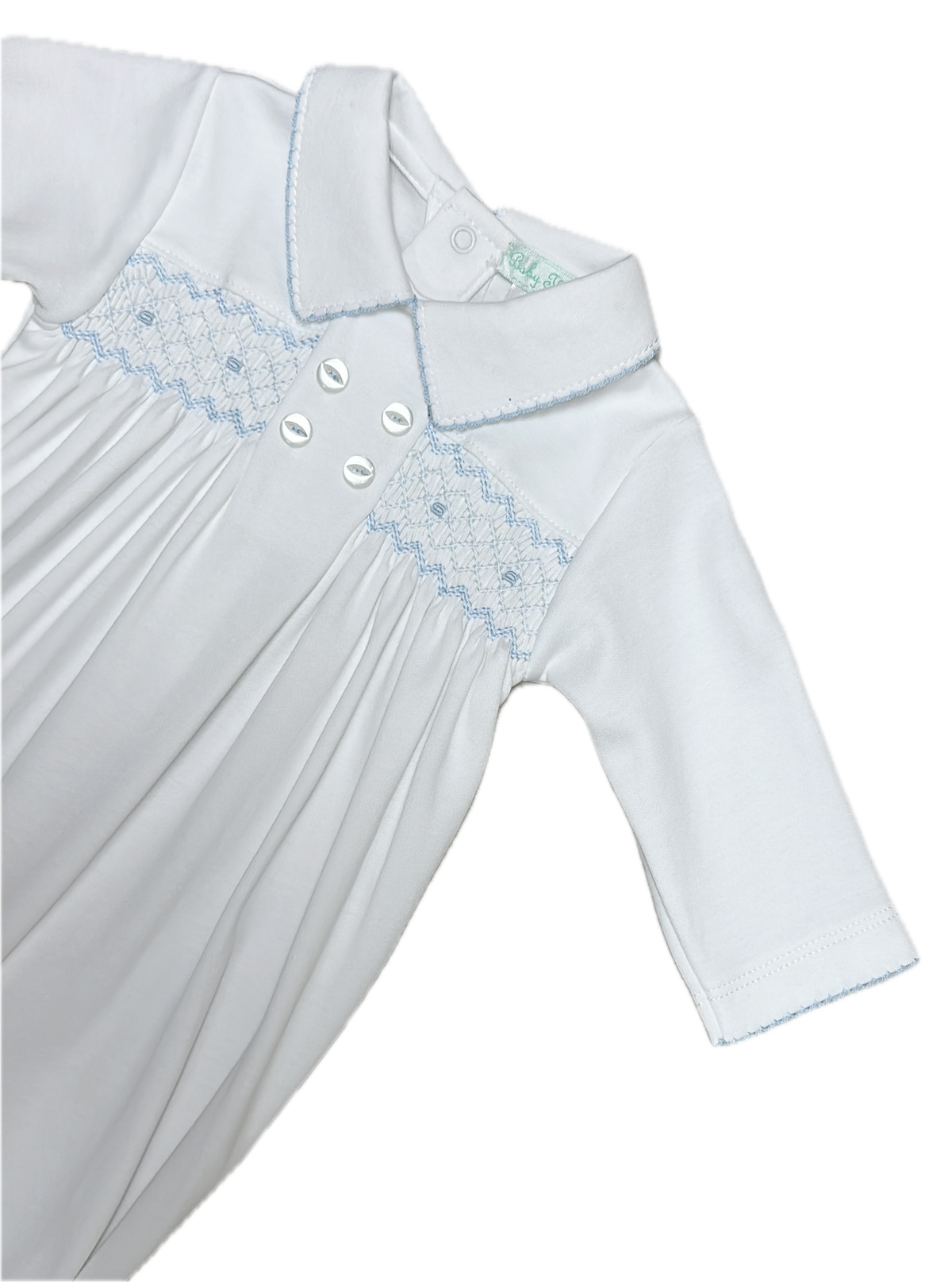 Celine and Tom Baby Boys Smocked Footie
