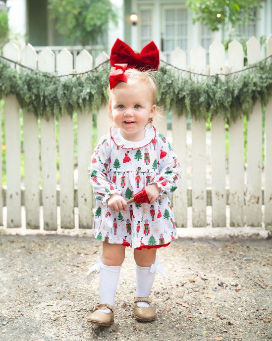 Christmas Nutcracker Print Baby Girl's Diaper Set - Little Threads Inc. Children's Clothing