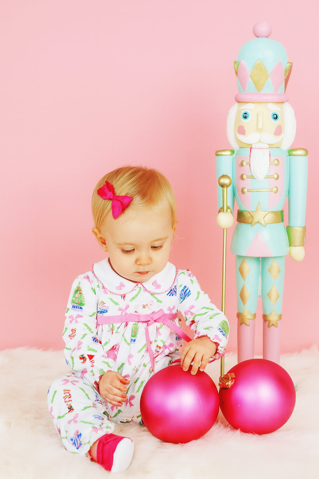 Christmas Nutcracker baby girl romper