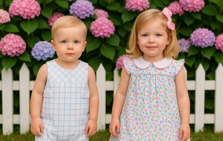 Palm Beach Blue Boys' Pima Cotton Overall - Little Threads Inc. Children's Clothing