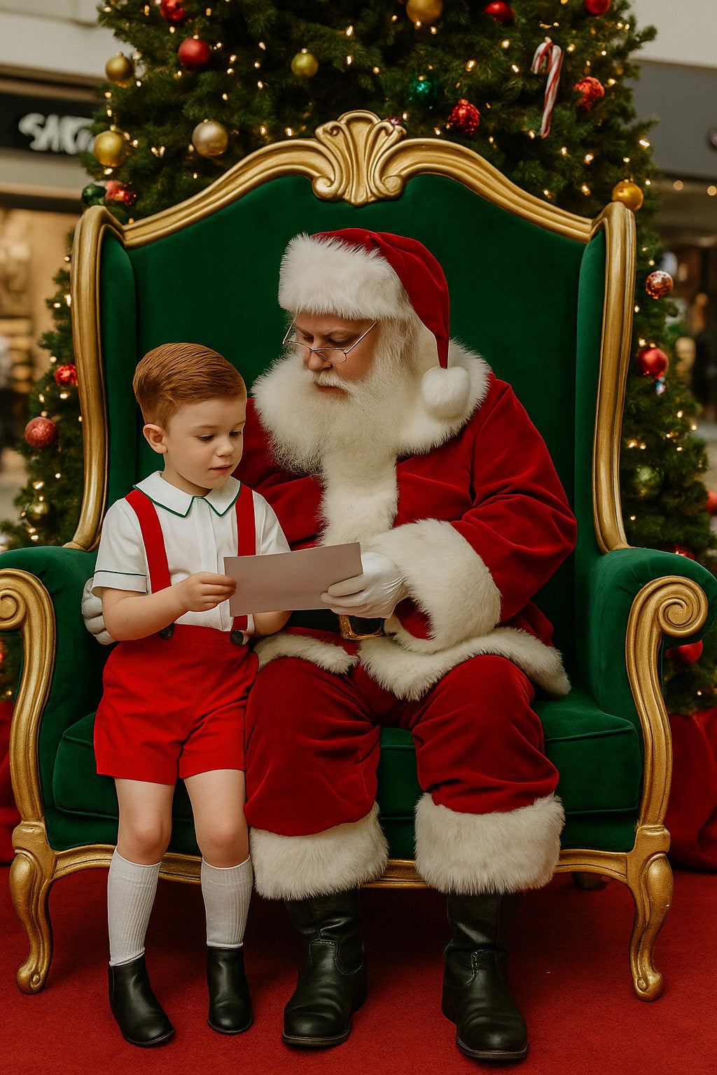 Christmas Boy's 2 piece short set - Little Threads Inc. Children's Clothing