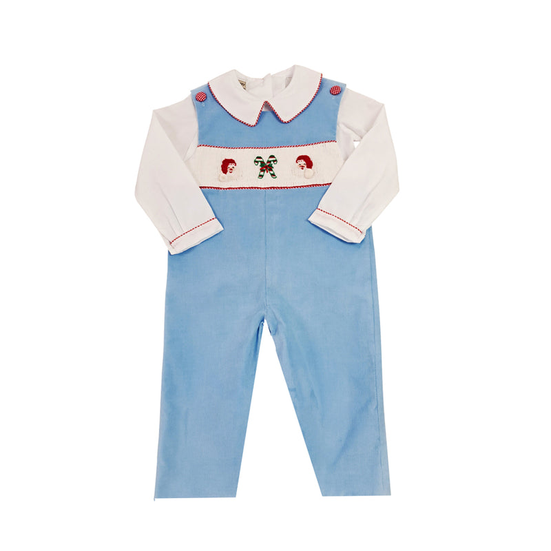 Santa and candy canes overall set - Little Threads Inc. Children's Clothing