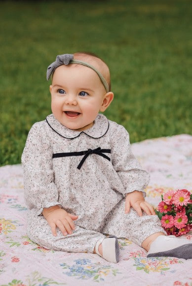 Cary Collection Fall Floral girl Long romper - Little Threads Inc. Children's Clothing