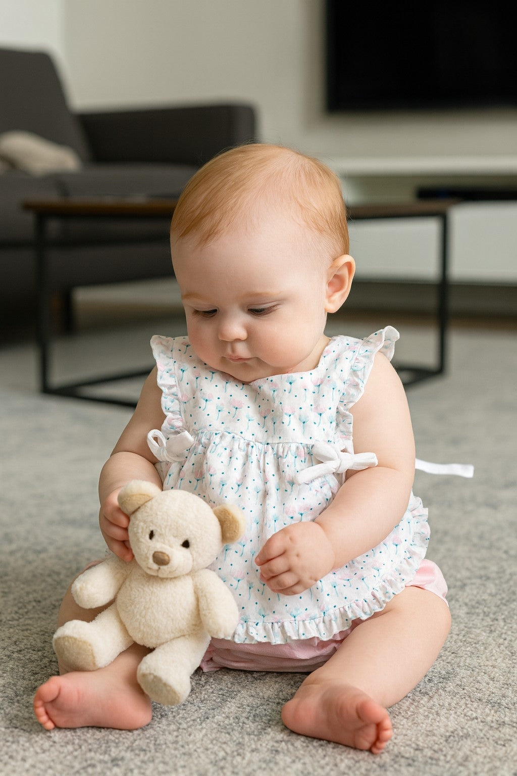 Spring Flowers Baby Girl Bloomer Set