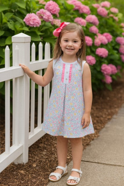Girl's Ruffle A-line Girl's dress Spring Meadows Collection - Little Threads Inc. Children's Clothing