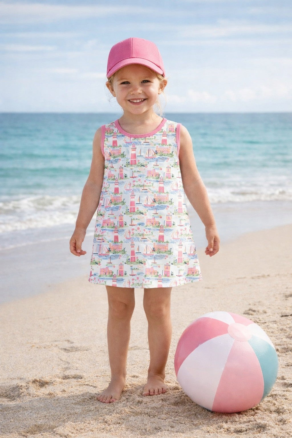 St Bart's A line Girl's Dress - Little Threads Inc. Children's Clothing