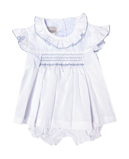 Sweet Baby Smocked Gray Popover Set - Little Threads Inc. Children's Clothing