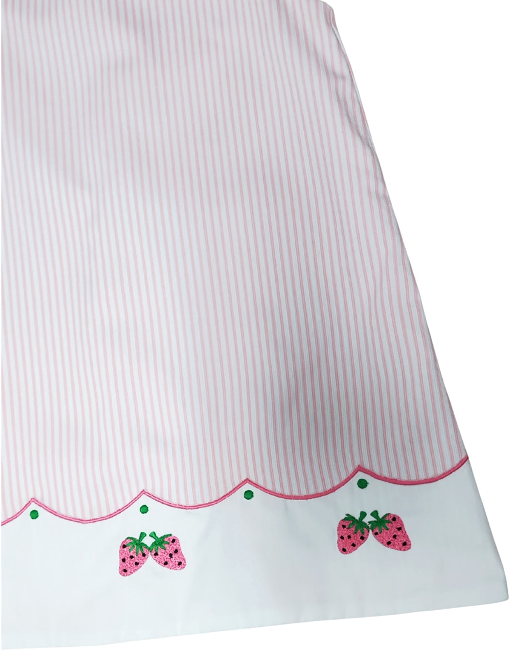 Pink Stripe Pique Strawberry Girl's Dress - Little Threads Inc. Children's Clothing