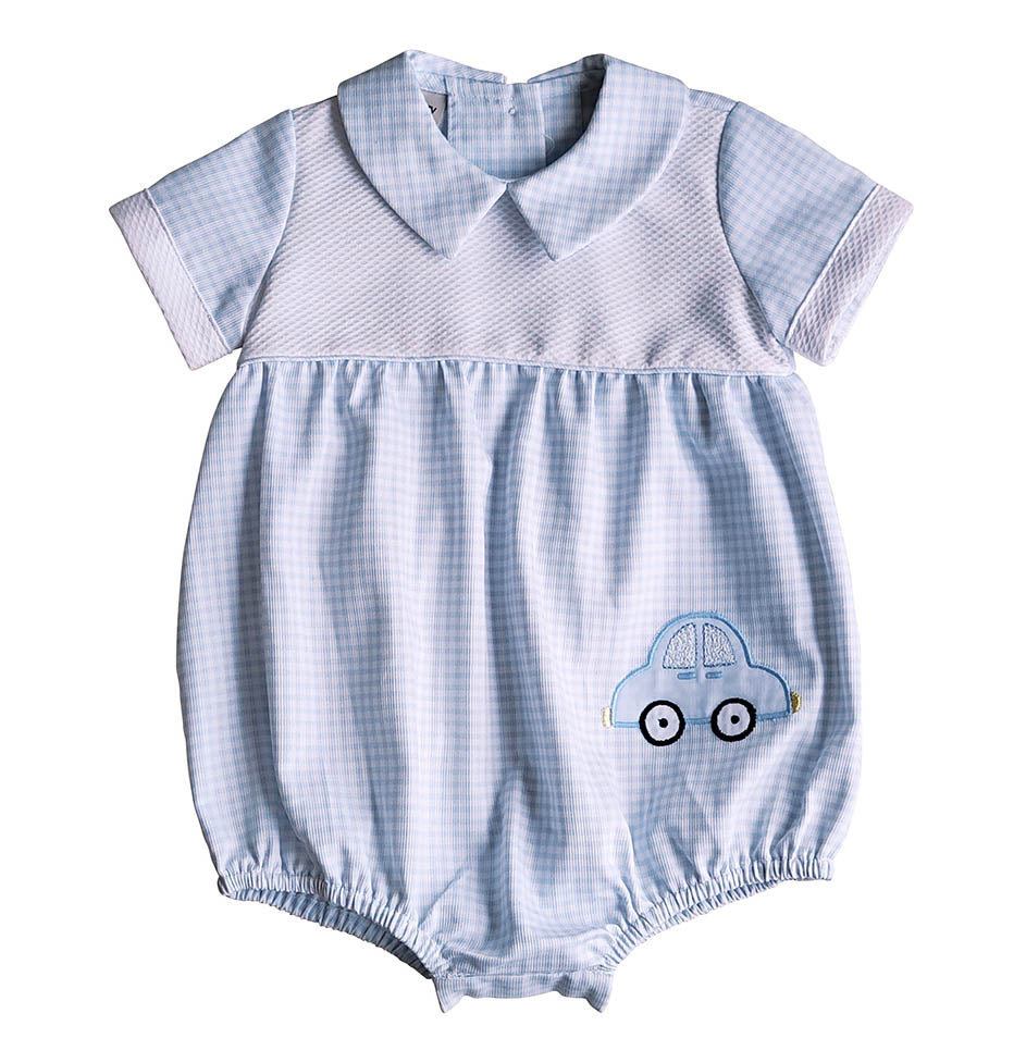 Traffic applique baby boy's romper - Little Threads Inc. Children's Clothing