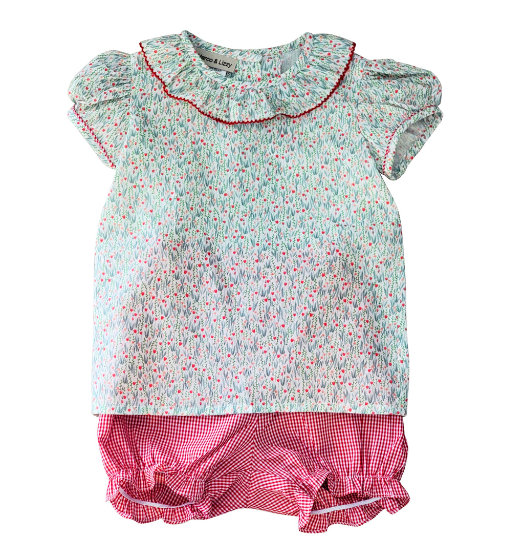 Tulips Collection Baby Girl Diaper set - Little Threads Inc. Children's Clothing
