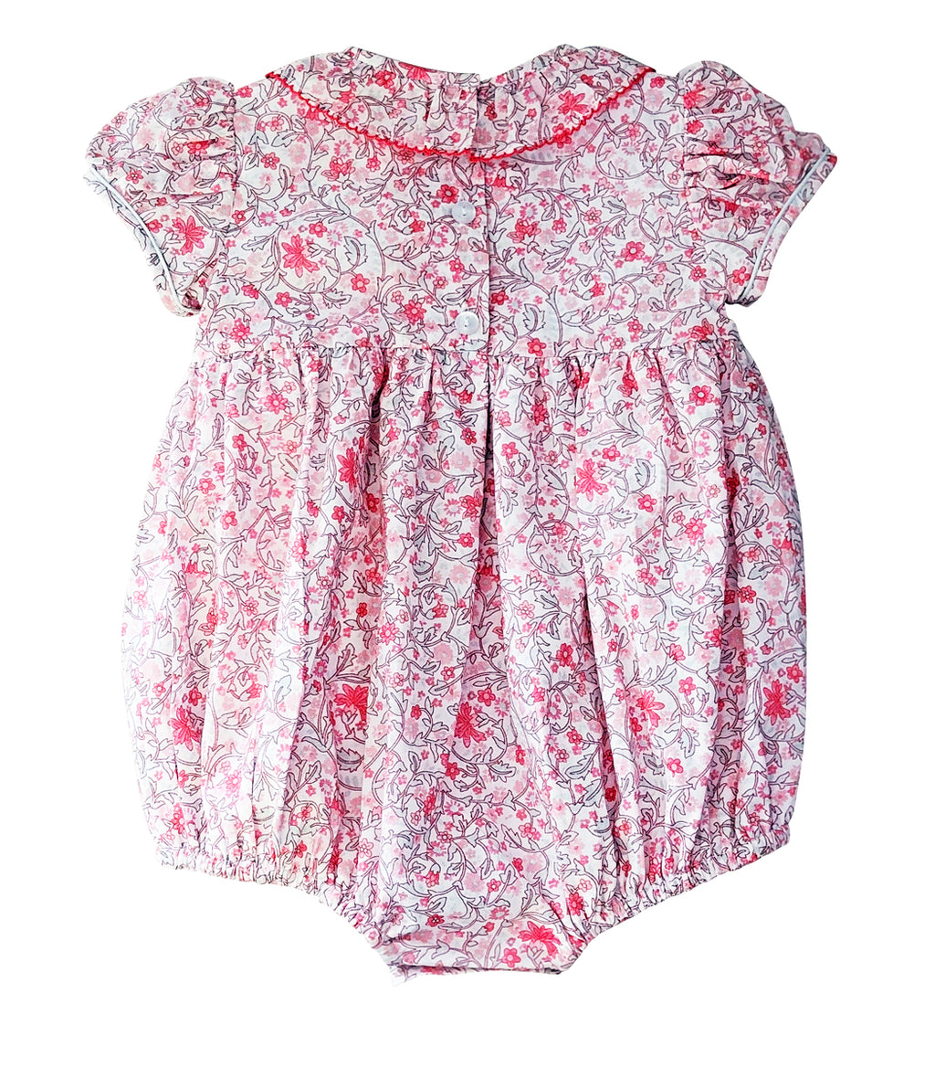Baby Girl's "Peggy & Tom" Floral Bubble