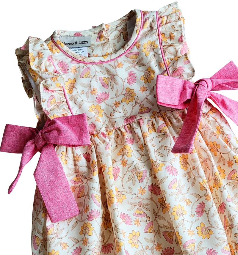 Tessa Collection Floral Ruffle Romper - Little Threads Inc. Children's Clothing