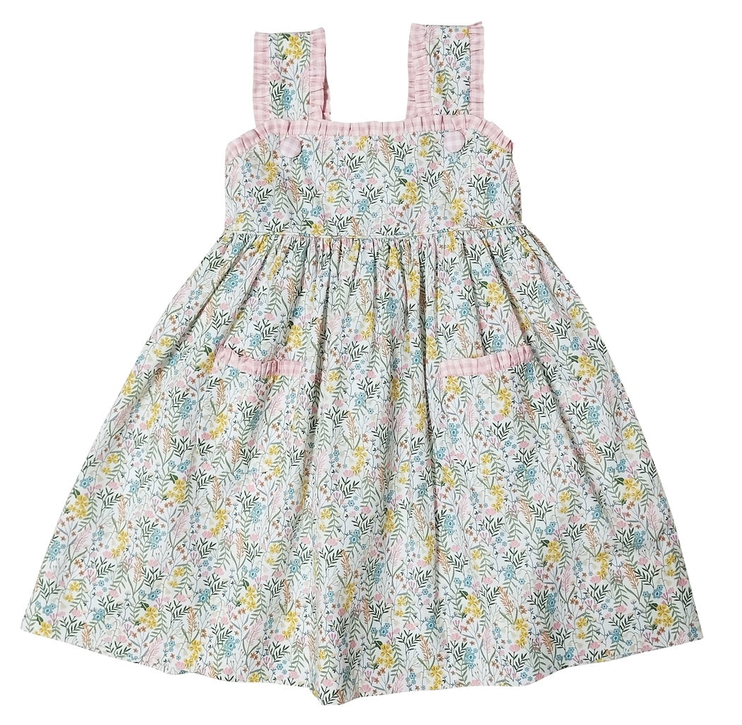 Adrian Floral Girls Dress - Little Threads Inc. Children's Clothing