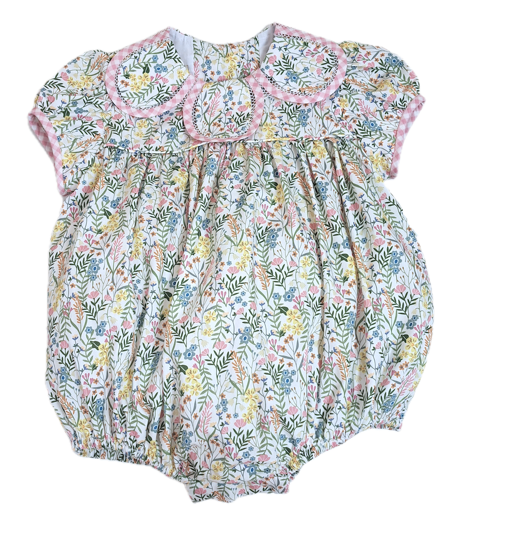 Adrian Petal collar baby girls bubble - Little Threads Inc. Children's Clothing