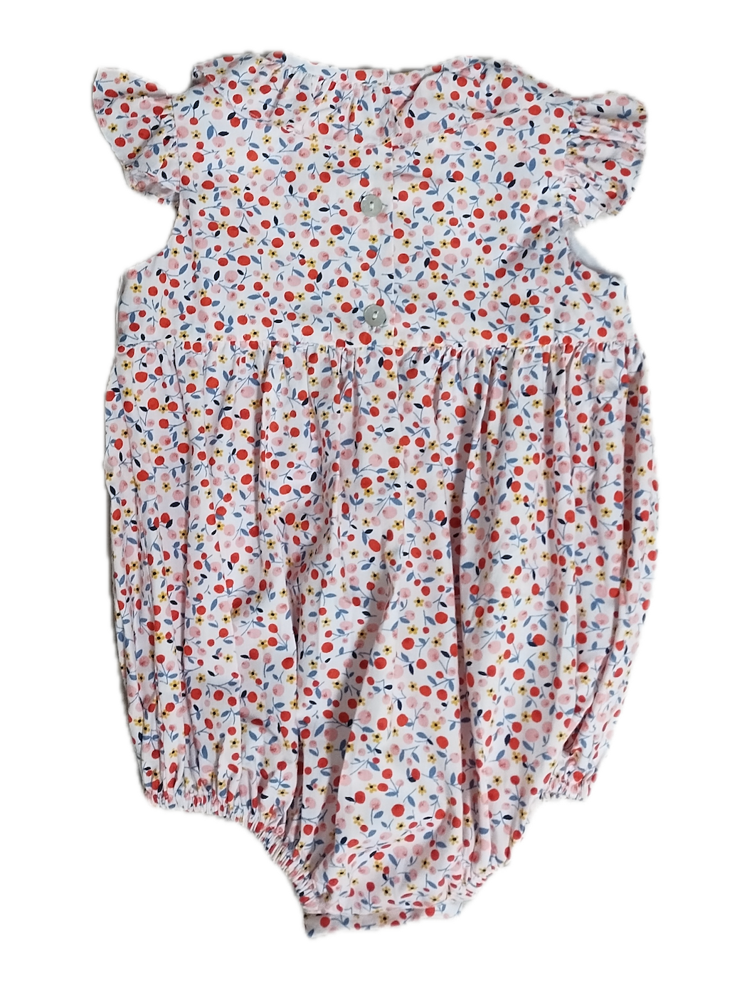 Baby Girl's "Cherries" Hand Smocked Bubble - Little Threads Inc. Children's Clothing