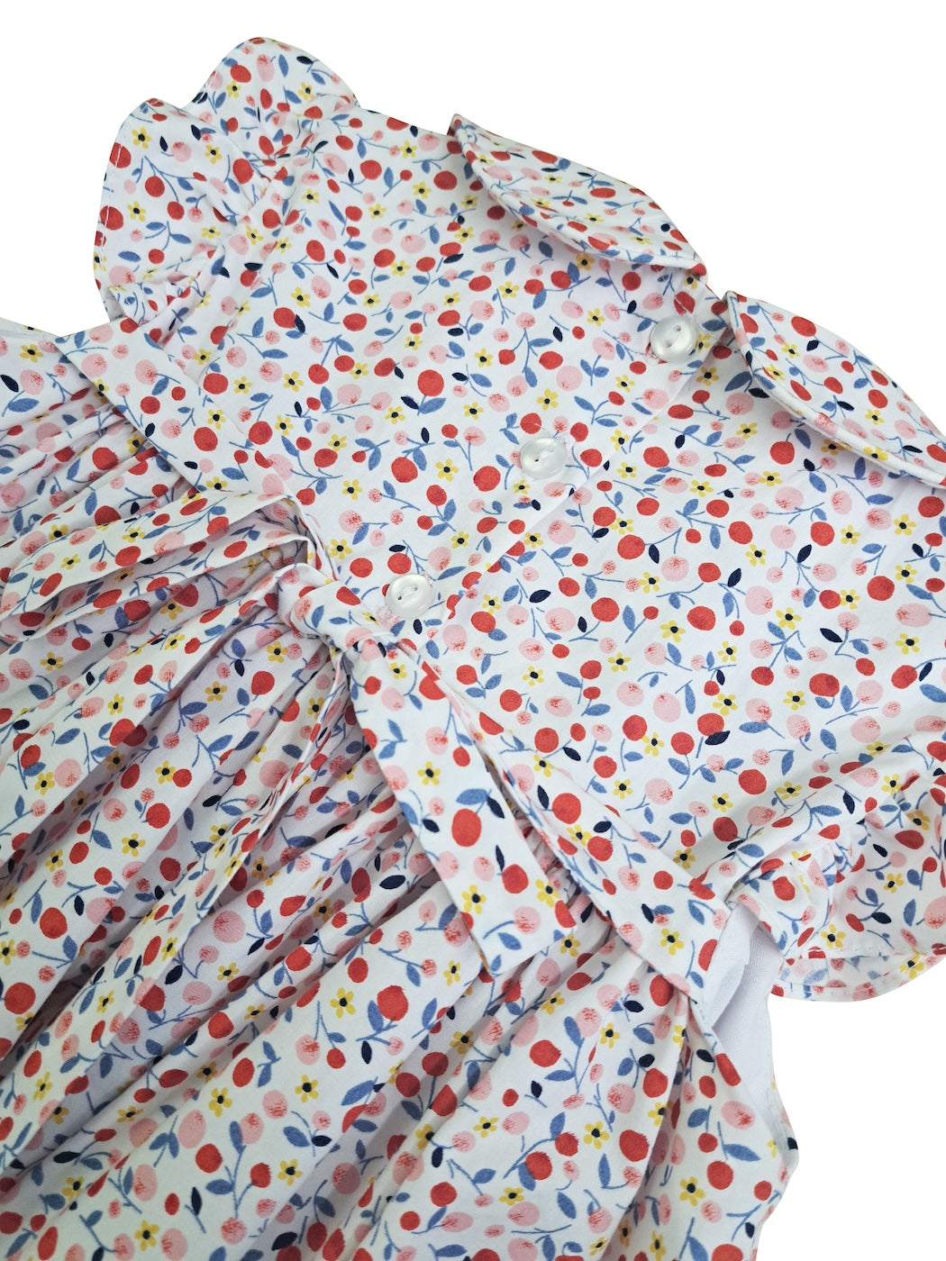 Girl's "Cherries Collection" Applique Float Dress - Little Threads Inc. Children's Clothing