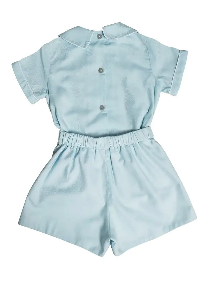 Easter Classic Mint Embroidered fabric Boy's 2 Pc Set - Little Threads Inc. Children's Clothing