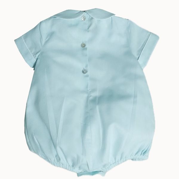 Mint Baby Boy Embroidery Dots Romper - Little Threads Inc. Children's Clothing