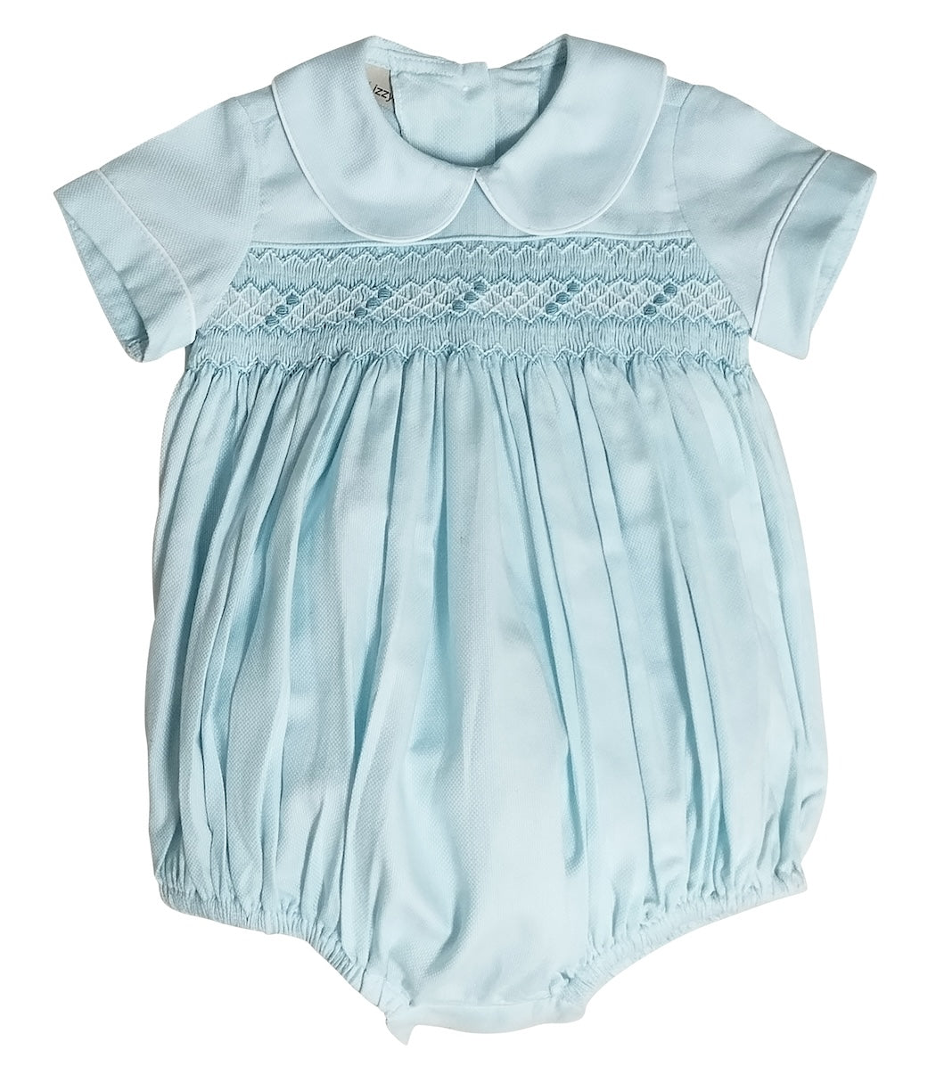 Hand smocked Mint Baby Bubble