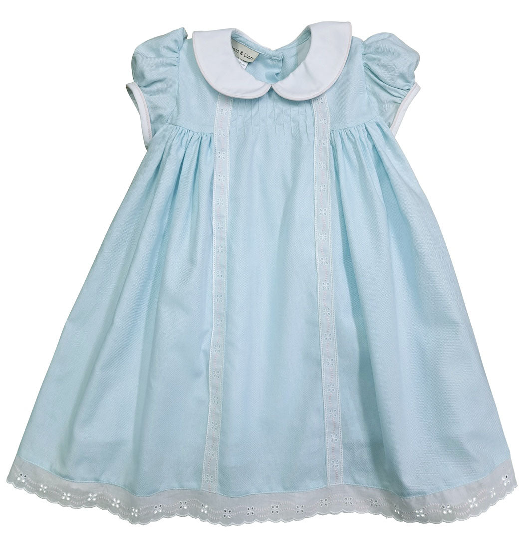 Classic Mint Embroidered Lacy Float lace Girl's dress - Little Threads Inc. Children's Clothing