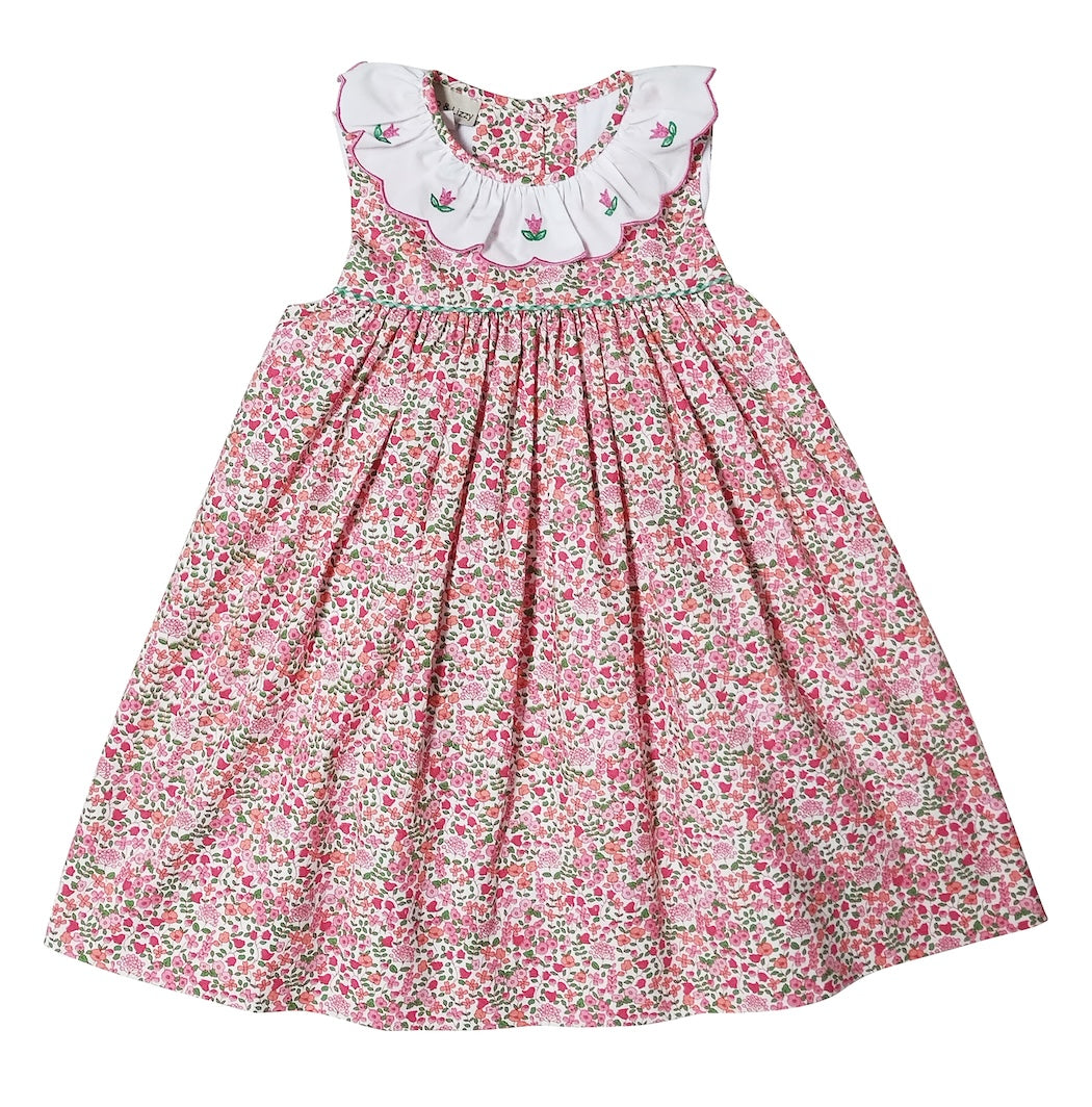 Brooke Floral Print Float Girls Spring Dress - Little Threads Inc. Children's Clothing