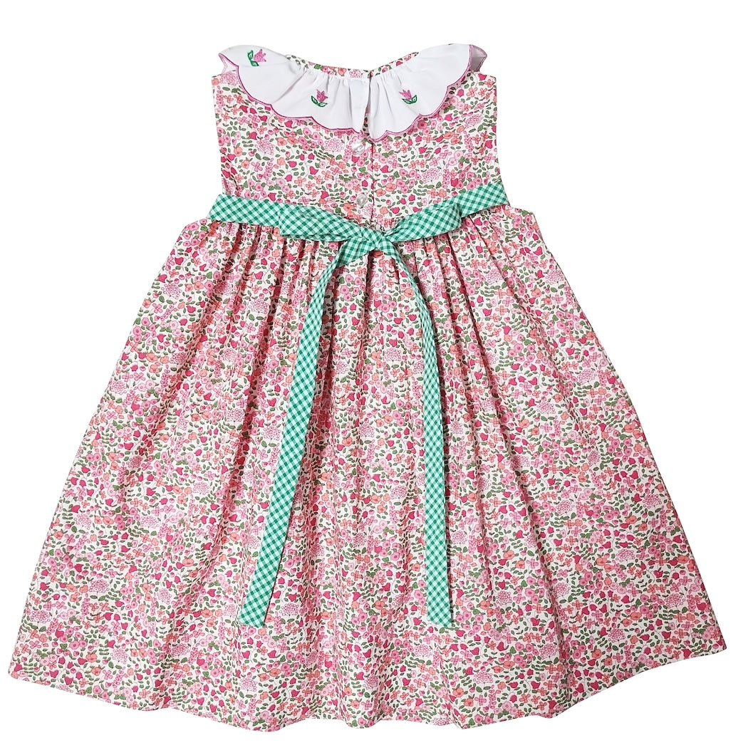 Brooke Floral Print Float Girls Spring Dress - Little Threads Inc. Children's Clothing