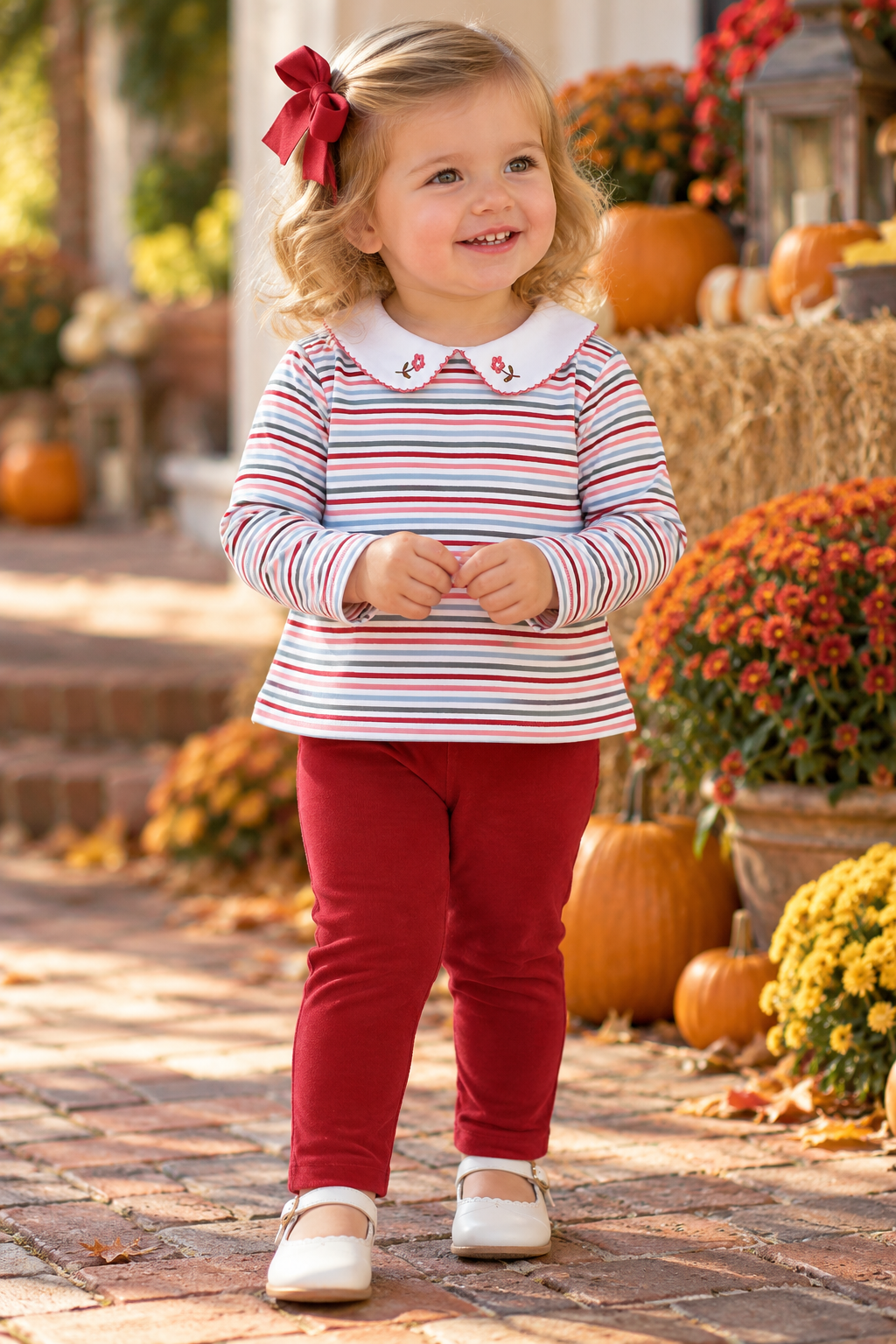 Girl's "Isabella" Knit Top - Little Threads Inc. Children's Clothing