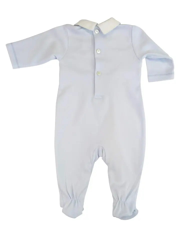 Baby Boy's Smocked Blue Cars Footie - Little Threads Inc. Children's Clothing