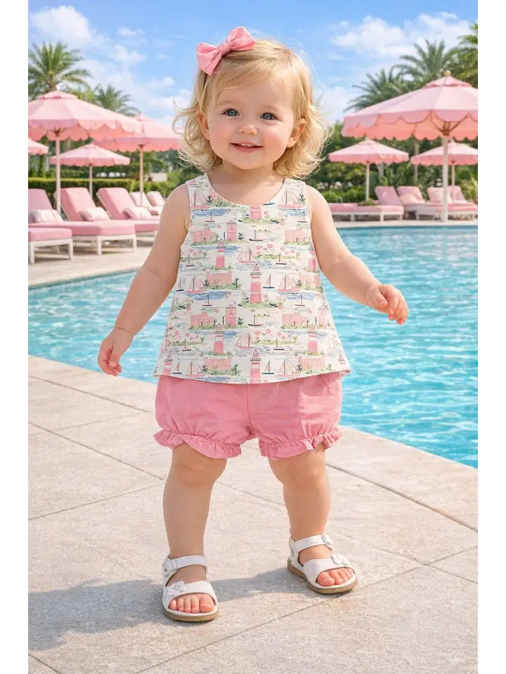 St Bart Girl's Bloomer Sets - Little Threads Inc. Children's Clothing
