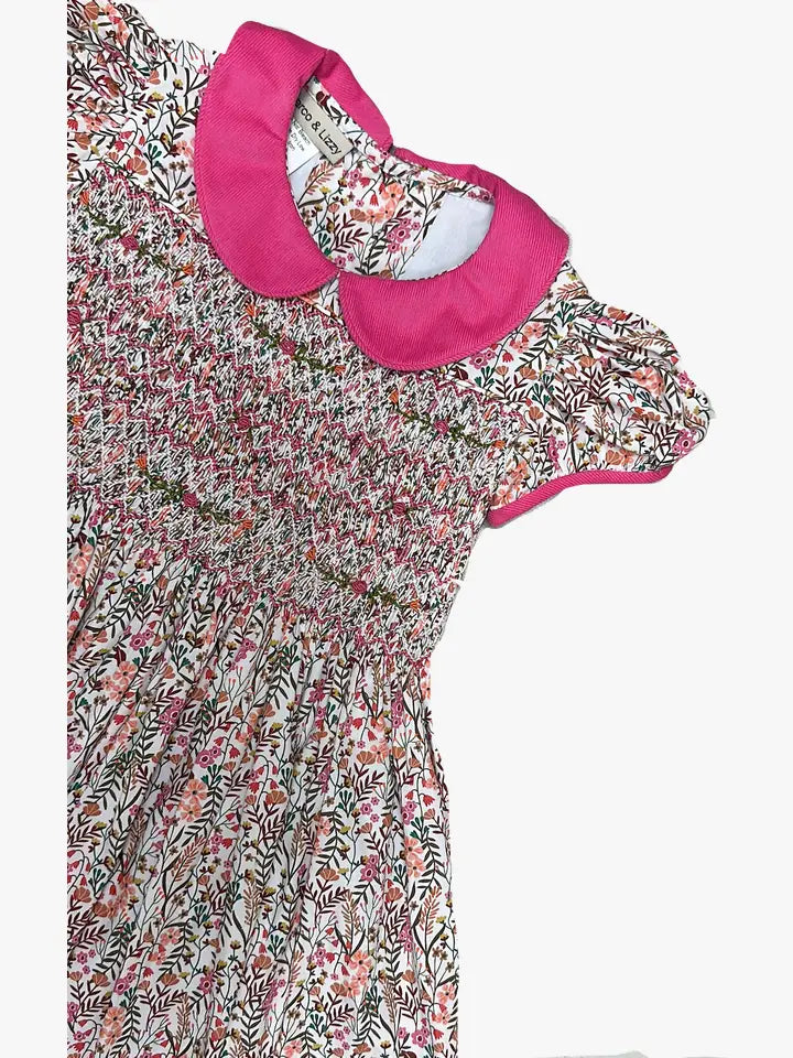 Girl's "Amy & Lucas" Hand Smocked Classic Dress - Little Threads Inc. Children's Clothing