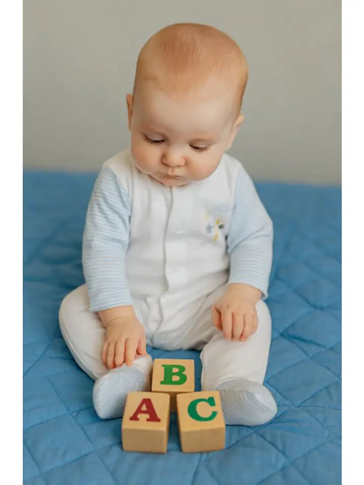 Animal Mobile Boy Pima Cotton Baby Boy Footie - Little Threads Inc. Children's Clothing