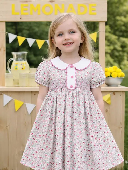 AnnaLynn Smocked Girls Dress - Little Threads Inc. Children's Clothing
