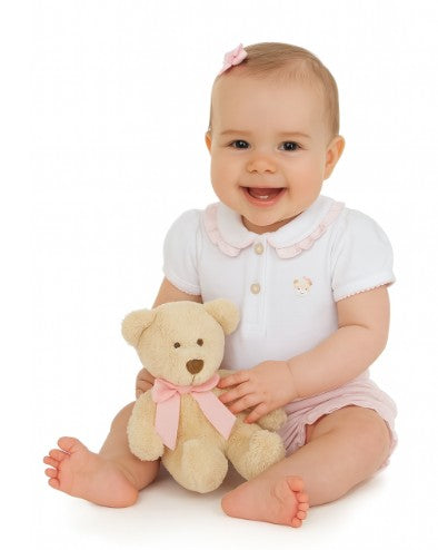 Ballerina Bear baby girl 2 pc Set diaper set - Little Threads Inc. Children's Clothing