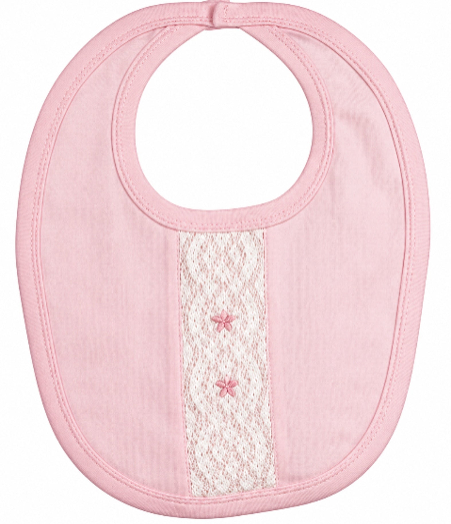 Baby Girl's Pink Smocked Bows Bib