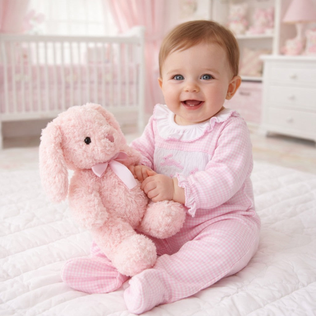 Baby Girl's Easter Bunny Footie