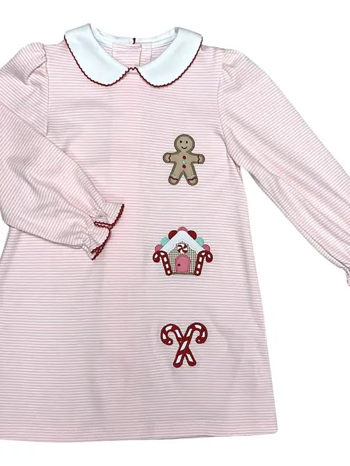 GINGERBREAD A LINE GIRLS DRESS