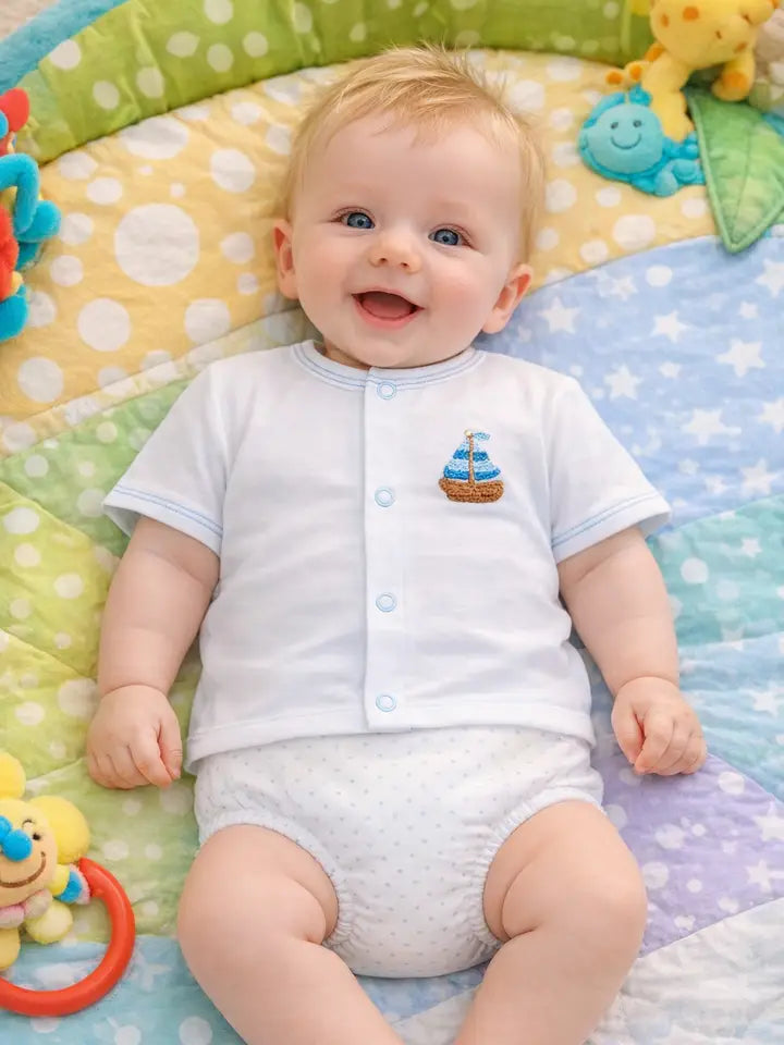 Baby Boy's "Sailboat" Diaper Set - Little Threads Inc. Children's Clothing
