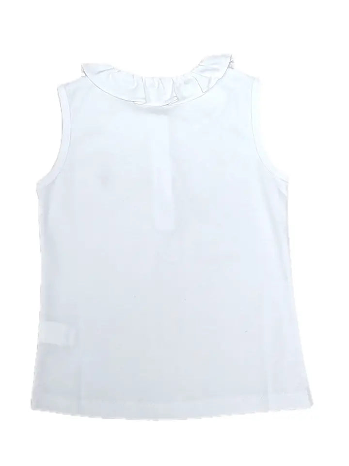 Golf Collection Girl's White Pima top - Little Threads Inc. Children's Clothing
