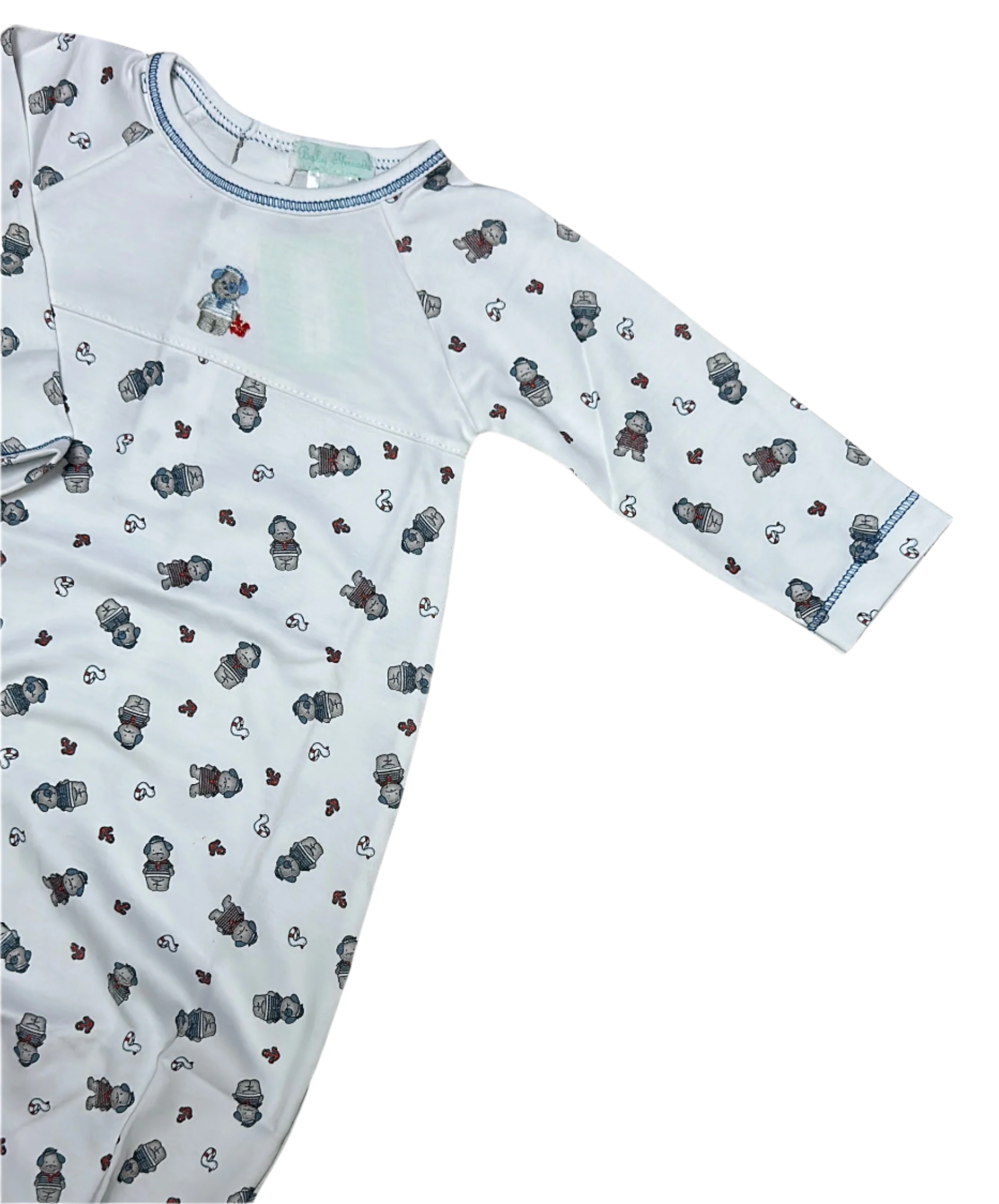 Baby Boy's "Nautical Dog" Gown - Little Threads Inc. Children's Clothing
