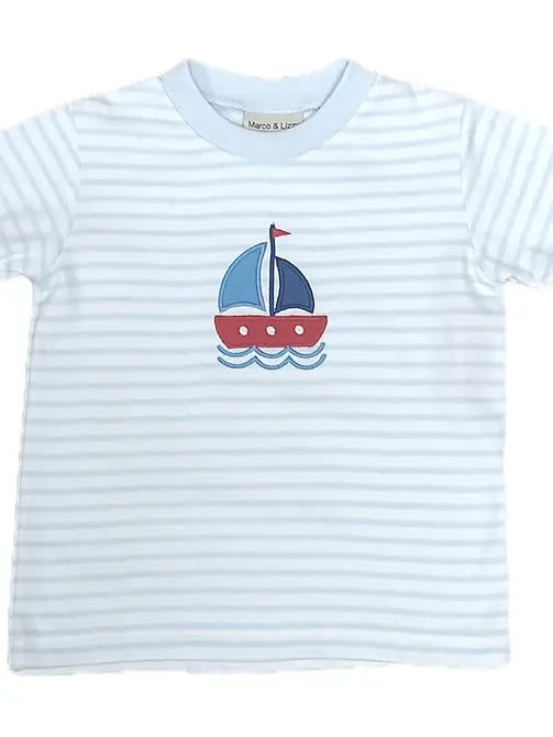 Sailboat Boys T Shirt Short Set - Little Threads Inc. Children's Clothing