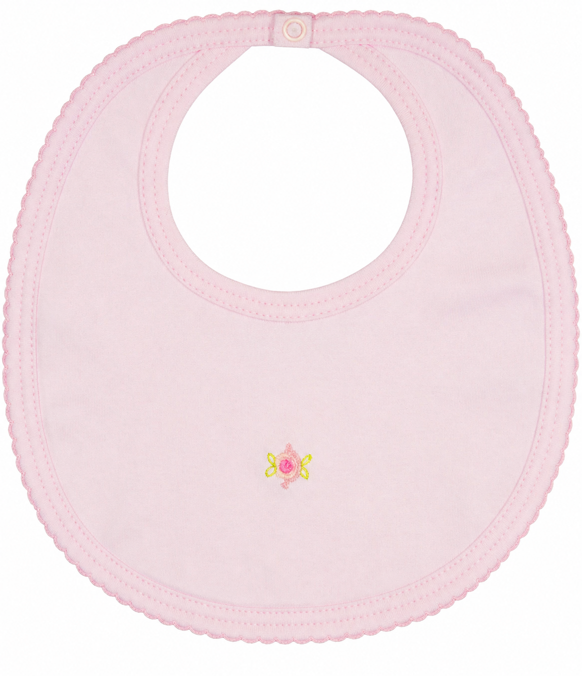 Baby Girl Pink Rosebud Bib