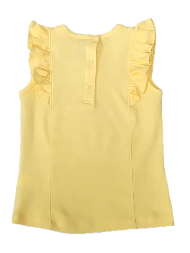 Positano Collection Yellow Girl's Pima Top - Little Threads Inc. Children's Clothing