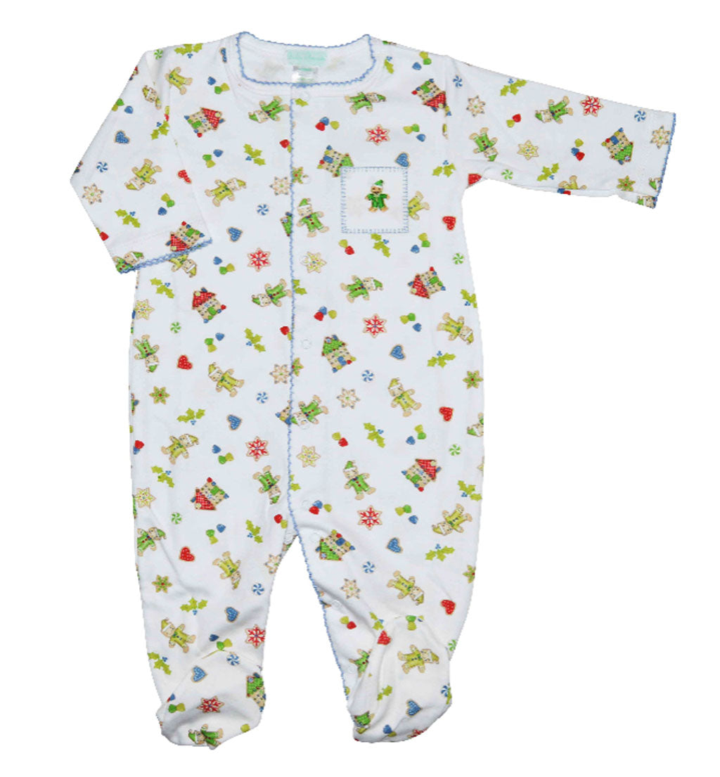 Gingerbread Pima Cotton Boy Footie