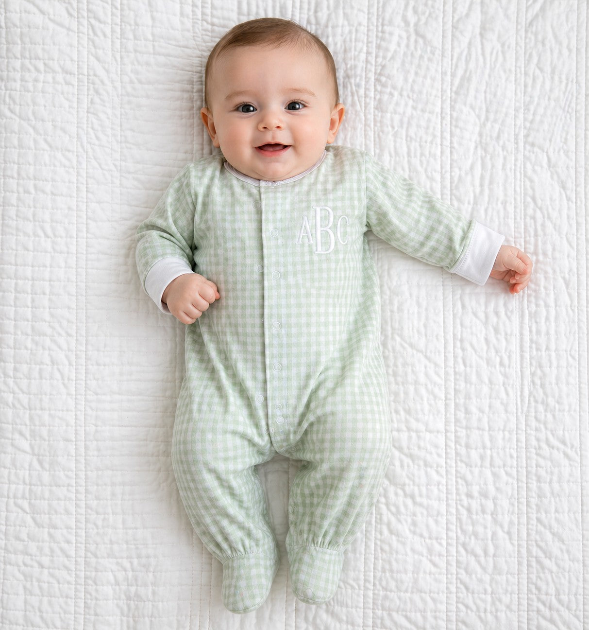 Mint Pima Cotton Baby Take me Home converter gown - Unisex